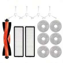 Suitable For Robot Vacuum S10 Plus / S10+ / B105 Parts Accessories Main Side Brush Efficient Filter Mop Cloth Replacement - Orange+Black+White+Gray - View 1