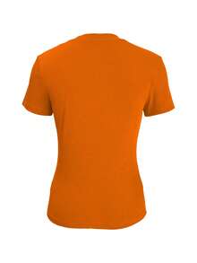 Tricou damă cu guler rotund, drăguț și tineresc, cu fundă și perle, casual, elegant, versatil, slim fit, cu mânecă scurtă, potrivit pentru vacanță, întâlniri, naveta, cumpărături, purtare zilnică (fundă detașabilă), primăvară/vară - Portocale - Vizualizare 6
