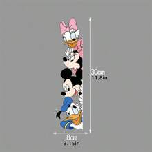 Disney Disney Mickey And Minnie Fun Wall Stickers, Window Decoration, Room Wall Decoration, Suitable For Entrance Door, Bathroom, Kitchen Creative Stickers, Theme Party Supplies, Best Gift For Family Members, Home Office Decoration