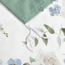 Juego de ropa de cama de 2/3 piezas con estampado de flores y plantas en 3D, juego de edredón con estampados florales frescos para compartir entre dormitorio y habitación, juego de edredón de decoración para el dormitorio (Tamaño 135x200 solo 1 funda de almohada)