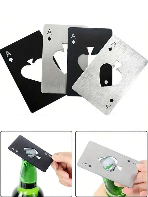 Spade-Shaped Bottle Opener, Creative Playing Card Shaped Stainless Steel Bottle Opener, Personalized Poker Bottle Opener, Wedding Favors, Bridesmaids Gifts, Party Supplies