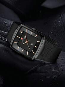 REWARD REWARD Men's Quartz Watch Business Fashion Style Timing Calendar Luminous Hands Multi-Functional Men Wristwatch High Quality Gift Classic Design Stainless Steel Watch Band