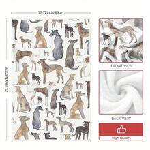 2/4pcs Kitchen Towels: Greyhound, Whippet And Hunting Dog Patterns, 16x24 Inches, Super Soft, Highly Absorbent, Cartoon Dog Designs, Machine Washable, Rectangular, Rayon Fiber, Fabric Material - Multicolor - View 7