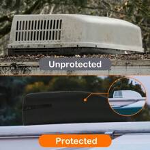 1pc 420D Fabric Outdoor RV Air Conditioner Dust Cover, Black Oxford Cloth, Protective Cover Suitable For All Seasons