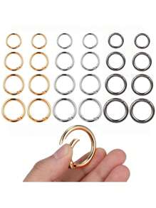 5pcs Round Carabiner Keychains, Suitable For Keys, Clips, Bags, Wallets - Keychain Hooks, Spare Key Chains, Lanyards For DIY Crafts Or Gifts For Back To School, Birthdays