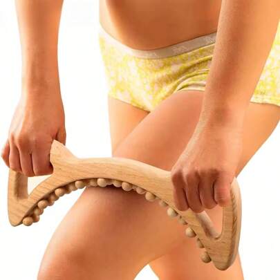 Wooden Ring Massager, Fine Body Brushing Fat Massage Tool, Colombian Women's Set For Lymphatic Drainage Gym Accessories