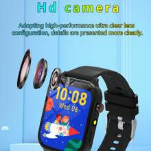 SIMSONLAB Orologio colorato per bambini, ragazzi e ragazze, con fotocamera frontale, torcia elettrica, 18 giochi, connessione Bluetooth, risposta alle chiamate, ricezione messaggi, album fotografico, sveglia e promemoria