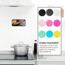 1 Stück/2 Stücke rechteckiger Silikonnapf-Handyhalter einseitig/doppelseitig, 10 Farboptionen, tragbarer & beweglicher Handyhalter, Handyhalterung