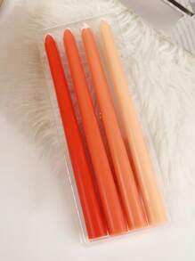 4pcs/Set Ombre Color Candles, 10 Inch Gradient Cone Candles Burning For 8 Hours,Smokeless & Odorless, Suitable For Home Decor,Kitchen,Dining Room,Bedroom, Outdoor & Wedding Decoration