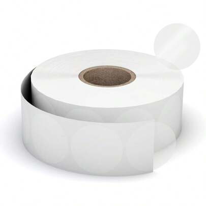 500 Pezzi/Rotolo Adesivo Sigillante Trasparente, Etichette Sigillo Trasparenti Per Confezioni Regalo Rotonde Da 1 Pollice