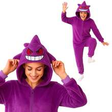 nerd hunters Adult Kigurumi Pajamas Plush Unisex Cosplay Costume Ghost - Violet Purple - View 2