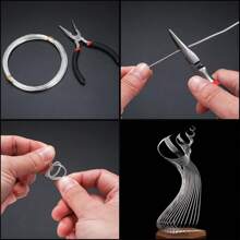 1/3 rolki drutu rzemieślniczego ze stali nierdzewnej, aluminium, giętki, artystyczny sznurek koralikowy, sznurek do tworzenia biżuterii