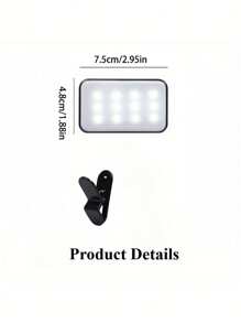 1 pièce Anneau lumineux selfie réglable 3 couleurs, convient pour téléphone portable, caméra, vidéoconférence, éclairage de remplissage en direct, ordinateur portable, maquillage et selfie avec clip, lampe LED mini portable, rechargeable USB