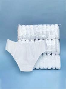 30 pezzi di biancheria intima monouso bianca, adatta a uomini e donne, stile bikini, comoda per viaggi, spa, ceretta, attività all'aperto, campeggio, terme