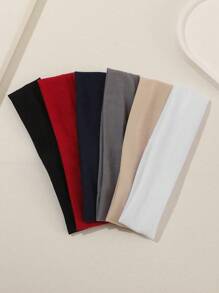 1pc/3pcs/6pcs/10pcs/20pcs [Random Color] Unisex Solid Color Elastic Sports Headband, Absorbent Fitness Yoga Running Hairband, Elegant & Versatile Hair Accessories, Men Vacation Accessories, Soccer Headband, Men Accessories