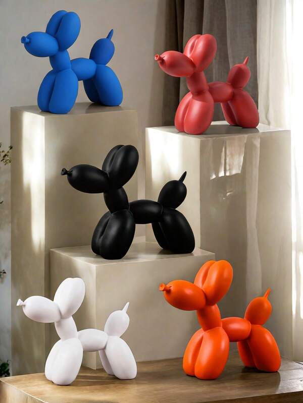 1 pieza Estatua de perro de globo hecha a mano, adecuada para la decoración del hogar, la decoración del dormitorio, la oficina y los estudiantes, el mejor regalo para el Día de la Madre, Eid Al-Adha, la temporada de graduación, la temporada de bodas, fiestas de cumpleaños, el Día de la Bandera de Estados Unidos