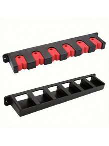 2pcs Wall Mount Fishing Rod Organizer - Heavy-Duty Steel Rack With Adjustable Vertical & Horizontal Slots, Anti-Rust Powder Coating - For Garage Tool Walls, Man Cave Storage, Boat Deck Organizing, Tackle Room Systems - Space-Saving Rod Holder - Angler's Gear Mount - Clutter-Free Pole Rack - Wall-Mounted Fishing Accessory - Garage Storage Solution
