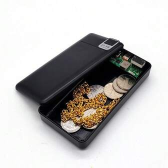 大容量创意移动电源造型收纳盒，可装钥匙、钱、卡、证件