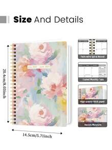 2025 Undated Weekly Planner, Weekly To Do List Notebook With Goal & Habit Tracker Organizer, PINK, A5 Weekly Planner Notebook With Spiral Binding Back To School, School Supplies