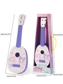 Sanrio 1Pc Kuromi 古典尤克里里吉他乐器初学者，互动亲子 Sanrio 音乐玩具。创意玩具逼真 4 弦吉他尤克里里。
