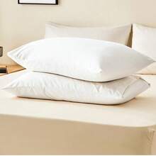 MADE IN TURKEY - 100% Micro Polyester Throw Pillow – 50x70 Cm – 500g – Ultra Soft & Durable – Sponge Filling - White - View 2
