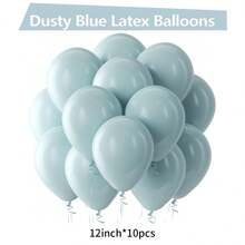 灰蓝色乳胶派对气球 5/10/12/18 英寸 -10/30/50/70/90 个圆形氦页岩哑光气球适用于淋浴、性别揭示、婚礼、生日、毕业、单身派对、退休 - 灰藍色 - 查看 21