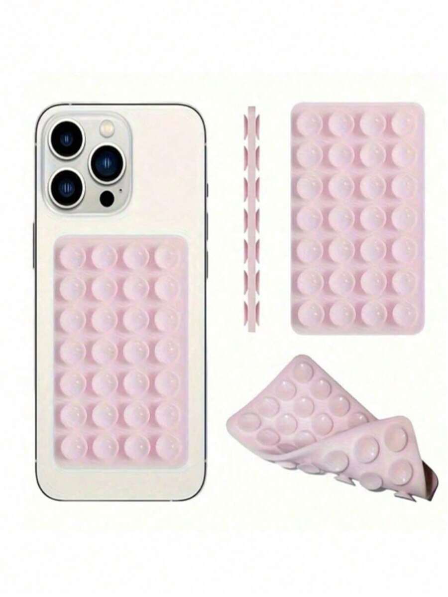 Silicone Phone Anti-Slip Suction Cup, 28 Double-Sided Silicone Suction Cups Self-Adhesive Suction Cups, Mobile Phone Anti-Ip Sticker, Mobile Power Suction Cup 2 Single-Sided, Phone Case, Protective Case, Eight-Sided Boat Body Suction Cup