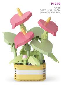 Miniblocos de flores, conjunto de quebra-cabeças, jogo de tijolos de brinquedo, materiais de artesanato, coisas baratas, presentes de Natal