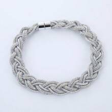 Nouveau set de collier et bracelet européen et américain, bijou tressé magnétique fait main minimaliste et luxueux, élégant et polyvalent