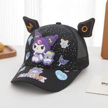 Sanrio 1 Stück Sanrio Cool Kuromi Hut, neuer süßer Cartoon-Charakter Baseball Cap, verstellbarer Sonnenhut für Damen, Sonnenschutz Hut, Baseball Mütze, UV-Schutz, maschinenwaschbar, Marke: Sanrio