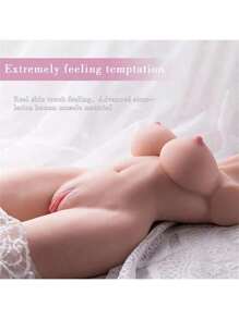 1 pièce Masturbateur masculin de poupée de sexe, gros seins doux, chatte et cul serré, poupée de sexe adulte de torse pour l'orgasme masculin, taille de masturbation réaliste et pratique