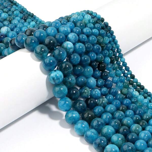 1pc Natural Phosphorite Beads 4/6/8/10/12mm, Fashionable Handmade DIY Loose Beads Suitable For Bracelet, Necklace, Jewelry, Phone Chain, Key Chain, Wholesale Beads