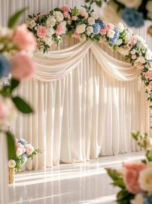 1 PIEZA Tela de fondo de fotografía de satén colorido, cortina opaca de ventana, tela para decoración de boda, ducha nupcial, fiesta de cumpleaños, aniversario, etapa de boda, compromiso, ceremonia de banquete, decoración interior/exterior, tela elástica gótica, regalos de verano, regreso a la escuela, suministros escolares, decoración de habitación