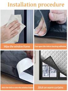 1PC Winter Warm Curtains, Insulated Windproof Sealed Windows, Cold Proof And Insulated, Screen Windows,Shading, Sound Insulation - White - View 11