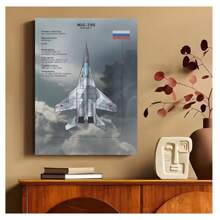 1pc Frameless Aircraft Fighter Military Posters Vintage Painting Sky Plane Printing Wall Arts Picture Modern Living Room Bedroom Dormitory Study Office Wall Decoration Home Decoration