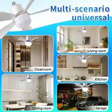 Ceiling Fan LED With Light Remote Control Dimmable 30W E27 Base Modern Smart Wireless Fans Lighting For Bedroom And Living Room - one-size - View 4