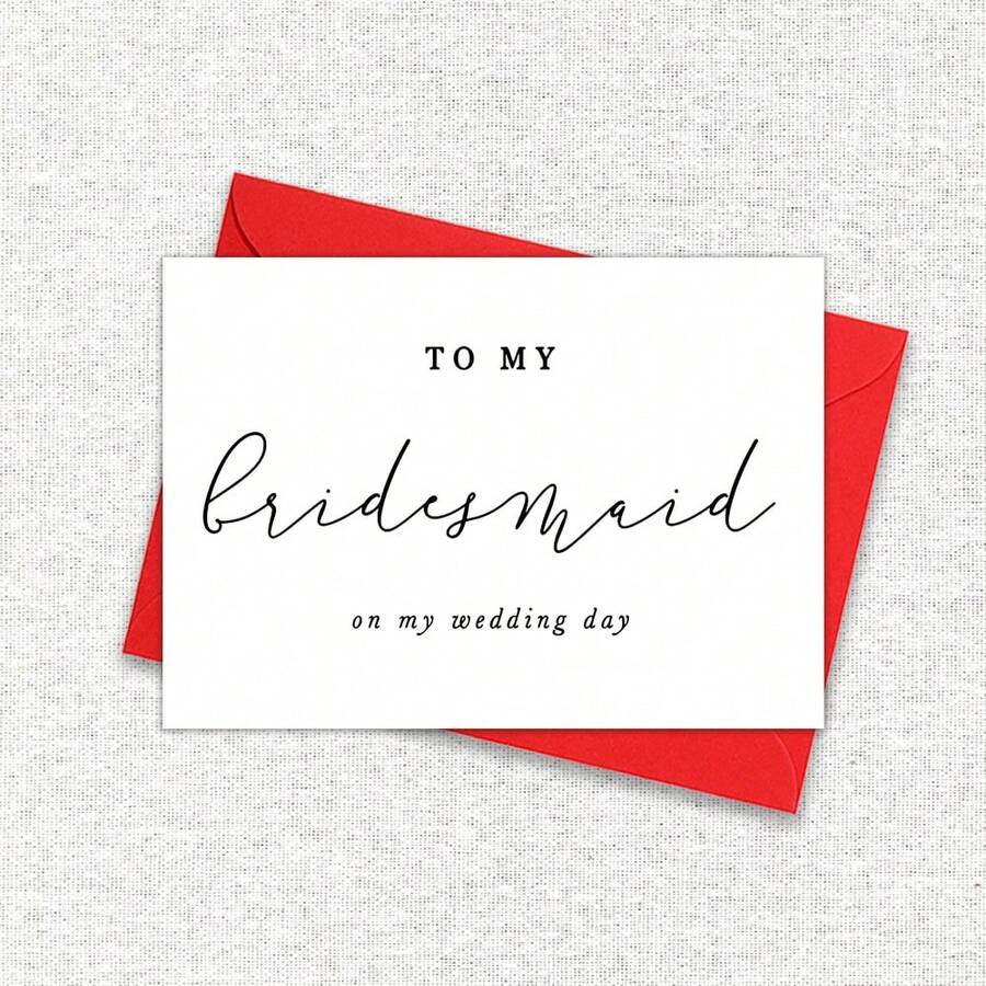 Thẻ phù dâu cho ngày cưới của tôi bao gồm phong bì, chúc mừng, thiệp cho phù dâu chính của tôi, thiệp cho tiệc cưới của tôi, thiệp ngày cưới, thiệp cảm ơn, thiệp quà tặng sinh nhật - Nhiều màu - Xem 1