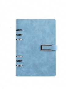 1 pieza Cuaderno de hojas sueltas A5 con calado, cubierta de PU de alta gama, diario de negocios vintage personalizado, planificador de estudio de oficina, 200 páginas