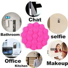 1 Stück/2 Stücke rechteckiger Silikonnapf-Handyhalter einseitig/doppelseitig, 10 Farboptionen, tragbarer & beweglicher Handyhalter, Handyhalterung