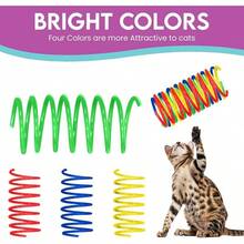 Thin Colorful Springs Cat Toys - Bouncy Coils For Medium Indoor Cat Breeds To Bite, Swat, Chase - Keeps Cats & Kittens Entertained For Hours - 3 Inches Long, 10 Pcs, Multi Colors - 2 Inch - View 11