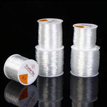 1 Roll Crystal Beading Thread, Clear Elastic Cord For DIY Bracelet, Stretchy String - Clear - View 1