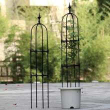 U-Shaped Pointed Flower Stand, Reinforced Steel Tube Coated Flower Climbing Trellis, Outdoor Floral Vine Support, Gardening Accessories