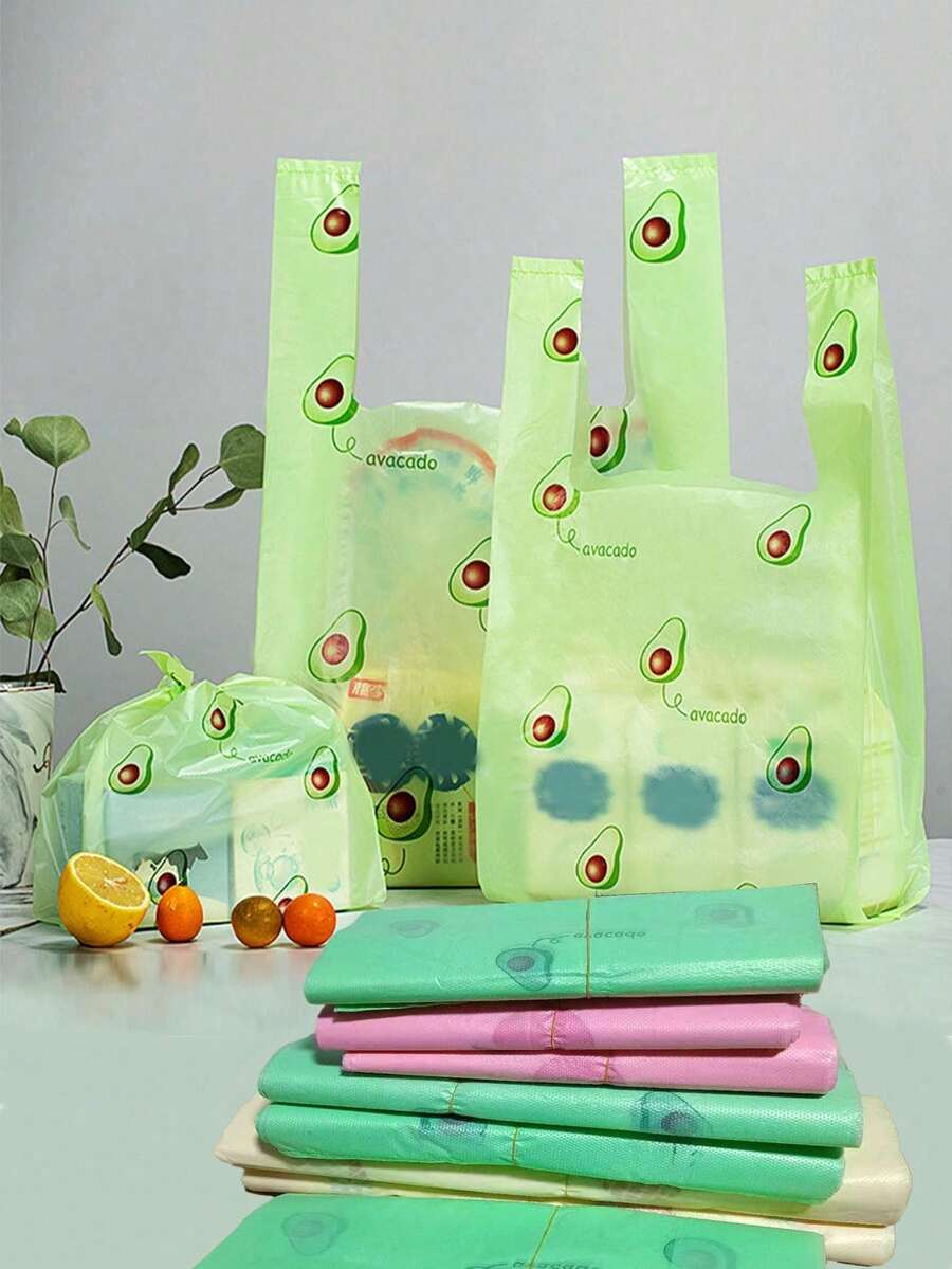 50个/25个装牛油果手提袋、樱桃包装袋、菠萝收纳袋、郁金香花袋、枫叶羽毛便利袋，适用于旅行、户外活动、超市购物、配送、礼品包装、圣诞派对用品、婚礼派对用品、圣诞包装、圣诞礼品袋 - 多色 - 查看 1