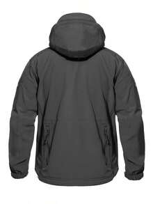 Tactical Softshell Military Jacket, Men's Waterproof And Windproof Jackets, Men's Army Combat Hooded Coats - 灰色 - 查看 9