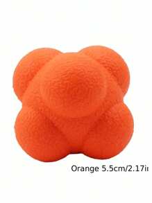 1 Bola de Borracha Hexagonal Rebound, Bola de Treinamento de Agilidade e Velocidade, Bola de Treinamento de Coordenação Mão-Olho, Acessórios de Ginástica