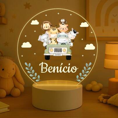 Luminária Bailarina LED 1 Cor Branco Quente - Criança, Decoração,  Safari Maternidade Personalizado, Decoração, Criança, Presente, Mamãe, Abajur, Leão, Selva