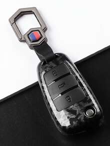适用于碳纤维风格 ABS 汽车钥匙包套，适用于奥迪 A1 A3 A4 A5 A6 A6L A7 A8 Q3 Q5 Q7 S4 S5 S6 S7 S8 4M TT TTS RS，钥匙扣配件
