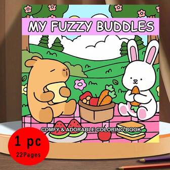 (Versión de lujo mejorada, papel grueso de 22 páginas, 20 * 20cm) Libro para colorear de mis amigos, papel acuarela, cubierta única, espacio cómodo para colorear, adecuado para que los adultos se relajen cómodamente | El regalo perfecto para todo tipo de festivales, adecuado para amigos, familiares y colegas, libros para colorear