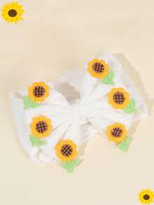 1个白色樱桃、草莓、雏菊蝴蝶结发箍，尼龙弹力发圈，时尚发饰，适合婴儿、春夏、婚礼、旅行、派对等场合，可作礼物 - 白色 - 查看 11