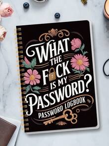 BUBU 1 Password Book English Address Book Phone Book Multi-Function Notebook Hardbound Business Office Notebook With Wrist Strap, 8.5 * 5.5 Inch Password Storage Device, For Internet Login, Website, User Name, Password,Back To School Supplies - Multicolor - View 6
